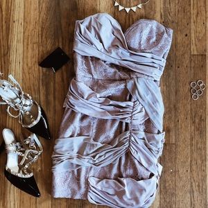 Bebe Sexy Lace Strapless Dress XS